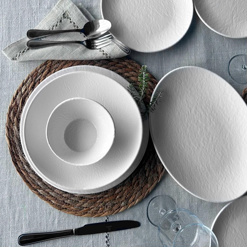 BOWL MELAMINA BORDE CASCADA BLANCA 13.5 CM LINEA TILDA - 3