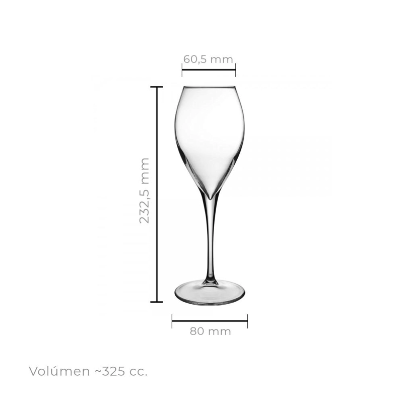 SET 6 COPA DE VINO 325 CC LINEA MONTE CARLO - 5