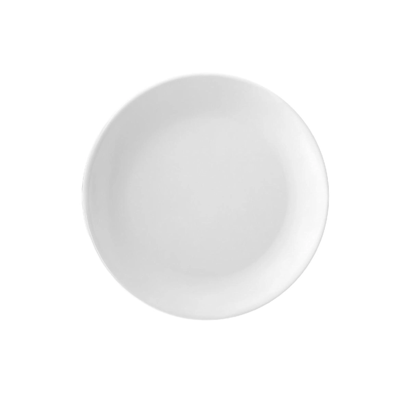 SET DE 6 PLATOS MELAMINA REDONDO SIN BORDE BLANCA 23 CM LINEA CLASICA - 1
