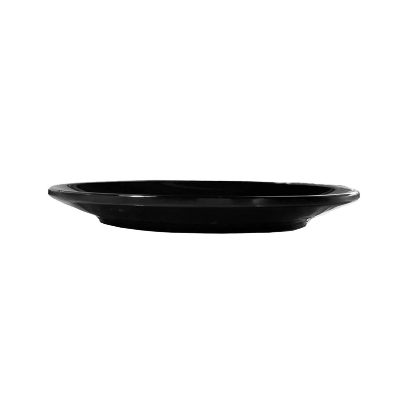 SET DE 6 PLATOS MELAMINA REDONDO NEGRA 20 CM LINEA CLASICA - 4