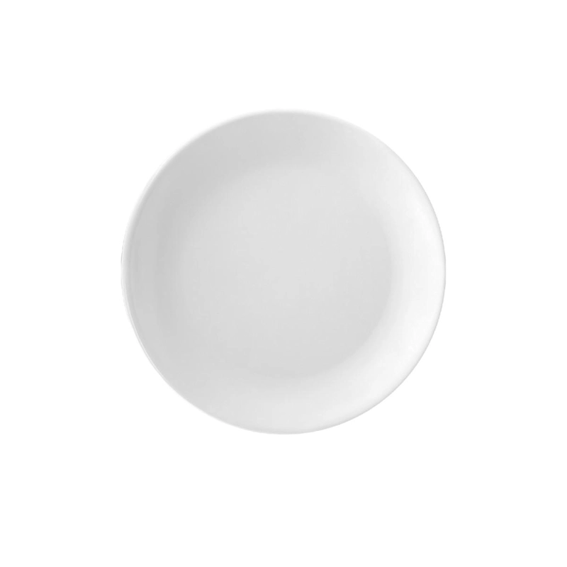 SET DE 6 PLATOS MELAMINA REDONDO SIN BORDE BLANCA 21 CM LINEA CLASICA - 1