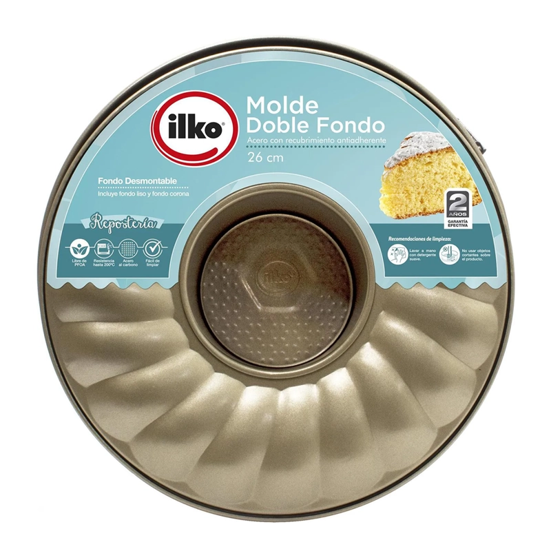 MOLDE DOBLE FONDO REDONDO 26 CM NON-STICK DESIGN - 5