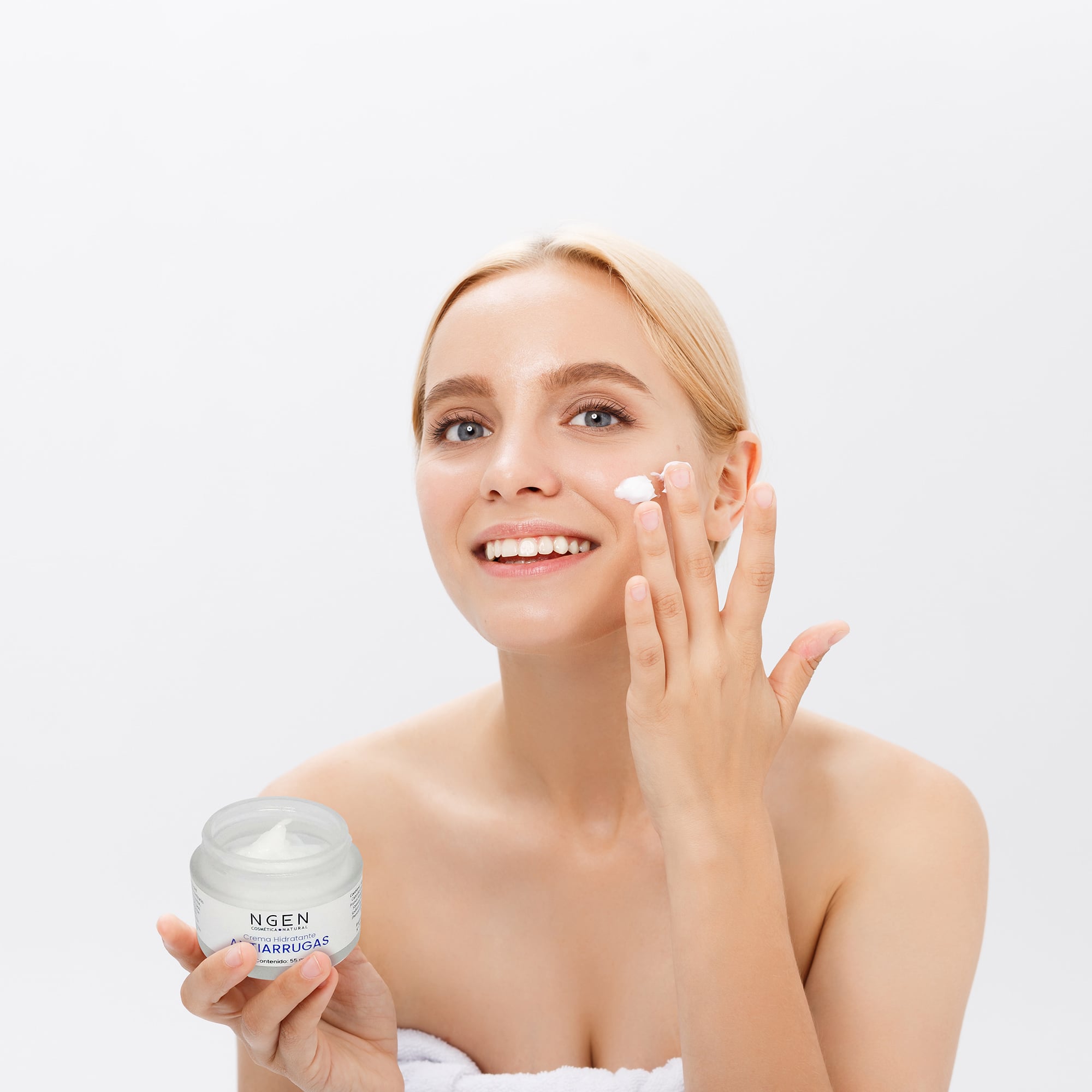 TRATAMIENTO ANTIEDAD ROSTRO Y CUELLO NGEN 55 ML CREMA ANTIARRUGAS CON ÁCIDO HIALURÓNICO 100% NATURAL - 2