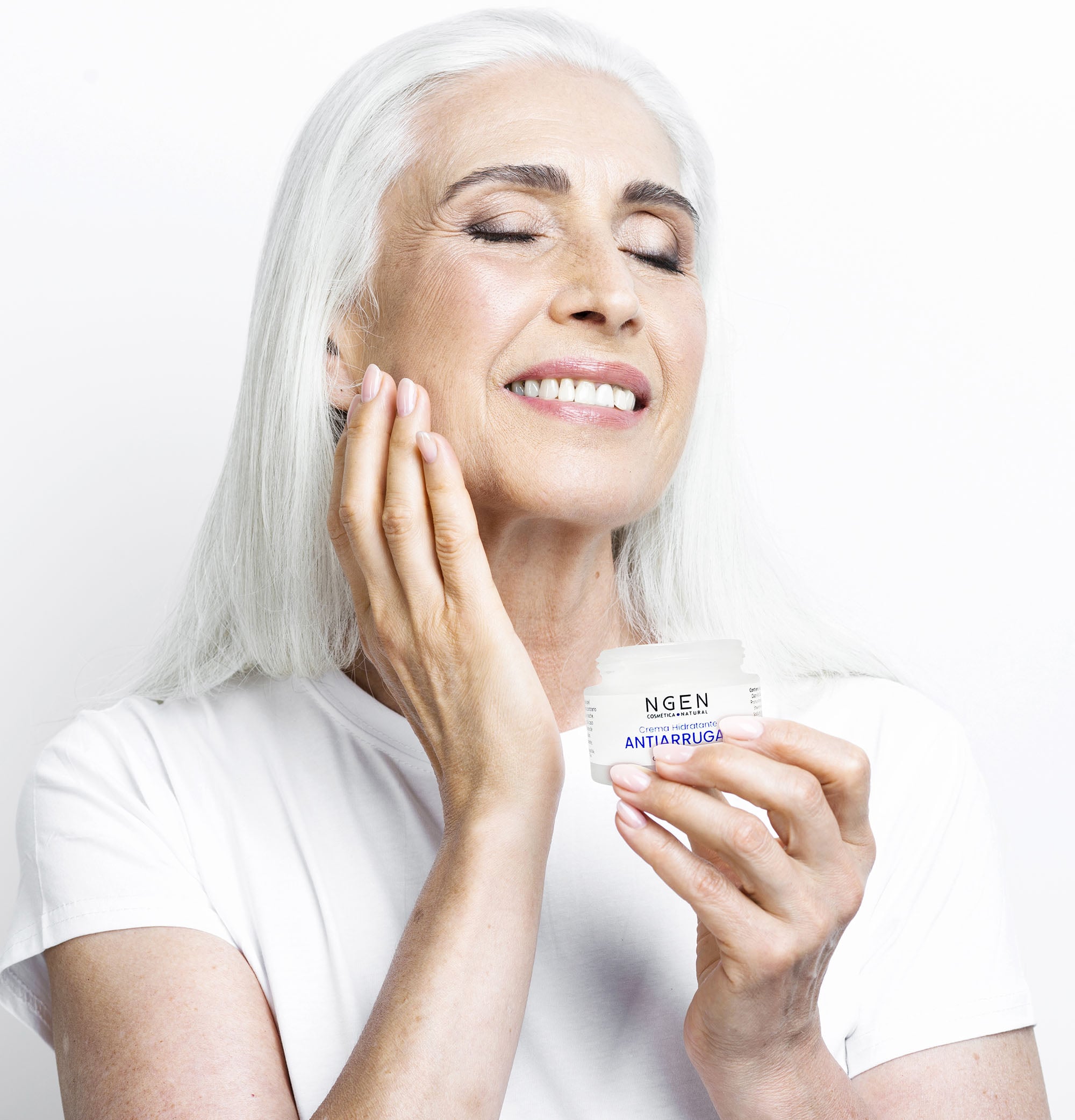TRATAMIENTO ANTIEDAD ROSTRO Y CUELLO NGEN 55 ML CREMA ANTIARRUGAS CON ÁCIDO HIALURÓNICO 100% NATURAL - 4
