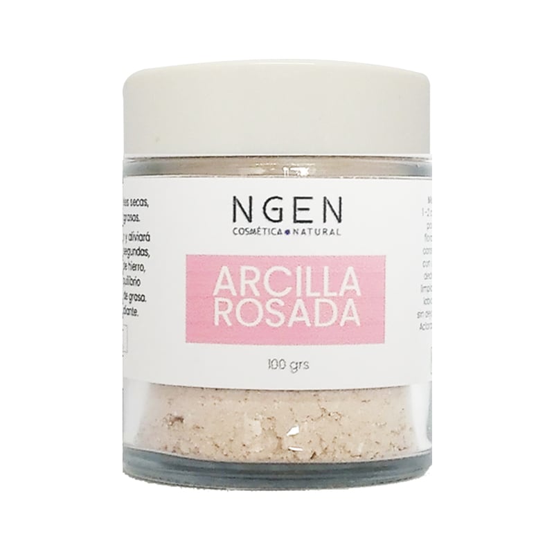 MASCARILLA DE ARCILLA ROSTRO Y CUELLO NGEN 100 GRS ROSADA SET + BOWL + CINTILLO + SAQUITO - 2
