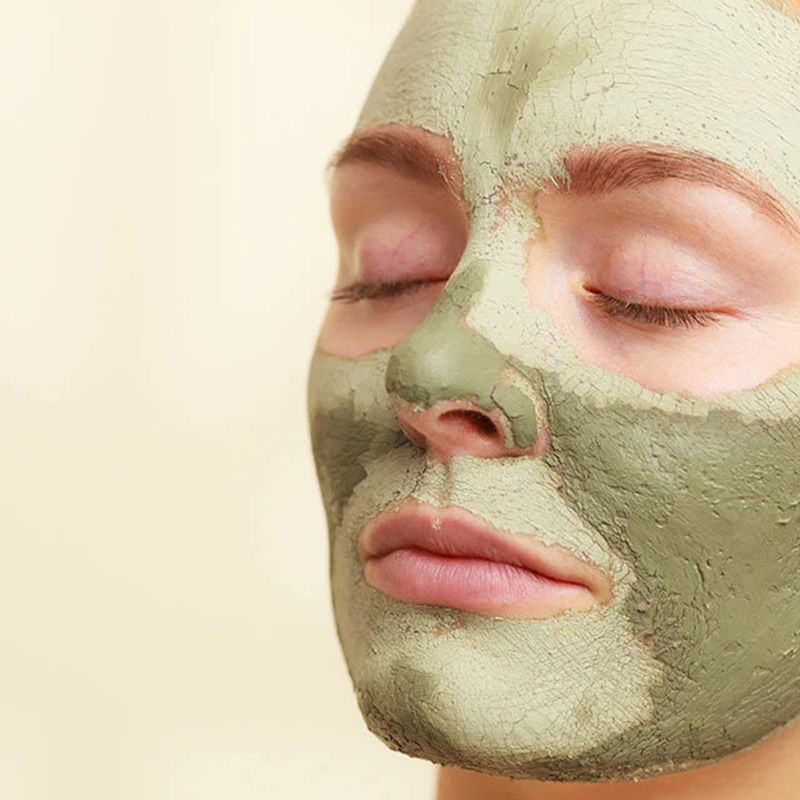 MASCARILLA DE ARCILLA ROSTRO Y CUELLO NGEN 100 GRS VERDE SET + BOWL + CINTILLO + SAQUITO - 4