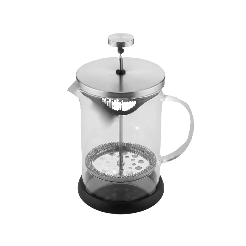 CAFETERA PRENSA FRANCESA 1L EMBOLO VIDRIO Y ACERO INOX AGORA - 1
