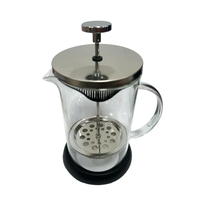 CAFETERA PRENSA FRANCESA 1L EMBOLO VIDRIO Y ACERO INOX AGORA - 2