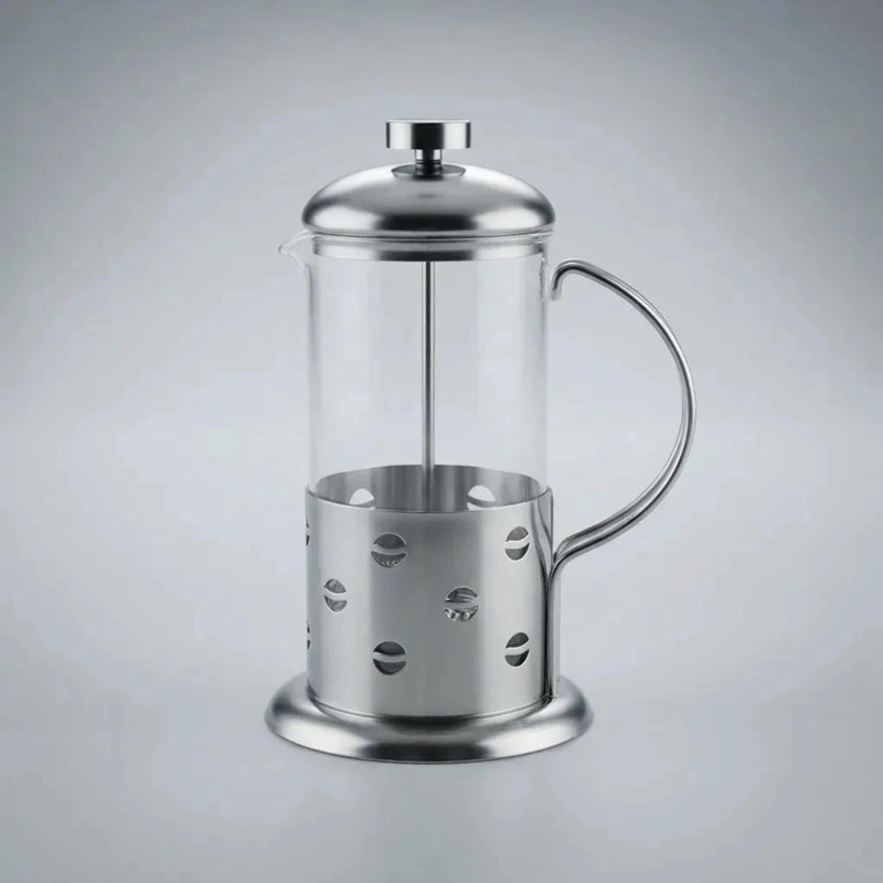 CAFETERA PRENSA FRANCESA 350ML VIDRIO Y ACERO INOX AGORA - 7