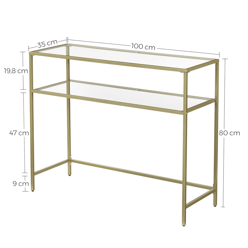 MESA DE ARRIMO VIDRIO GOLD PREMIUM - 2