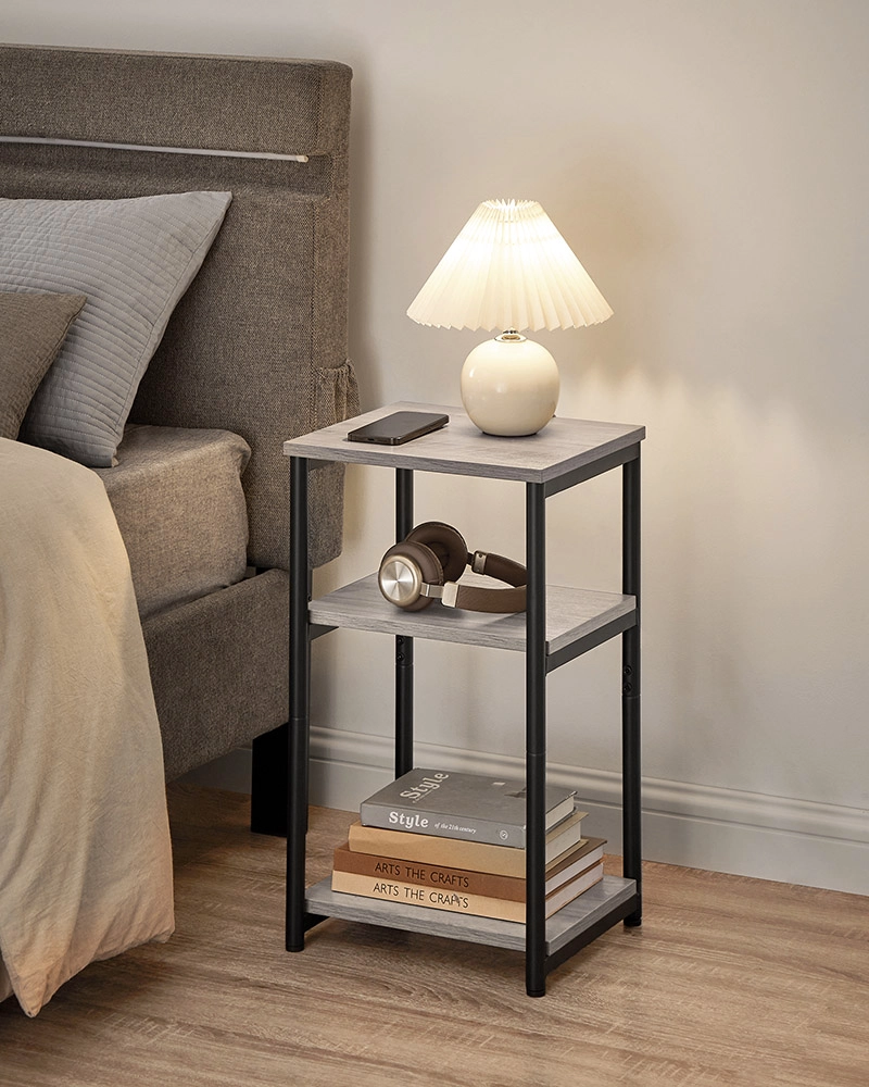 MESA LATERAL VASAGLE LET273B02 3 NIVELES GREY REGULABLE - 3