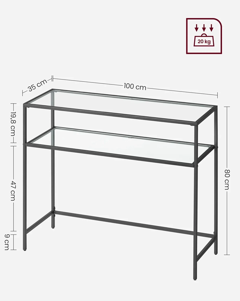 MESA DE ARRIMO VIDRIO BLACK PREMIUM - 2