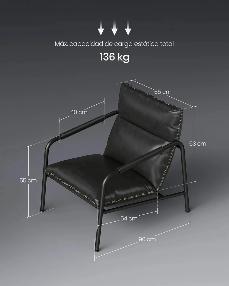 SILLON EKHO CON BRAZOS NEGRO - 4