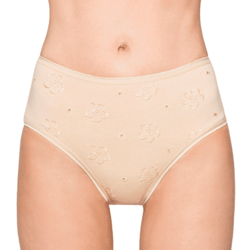 CALZÓN MUJER LADY GENNY CUADRO MIDI BORDADO COTTON SPANDEX - 1