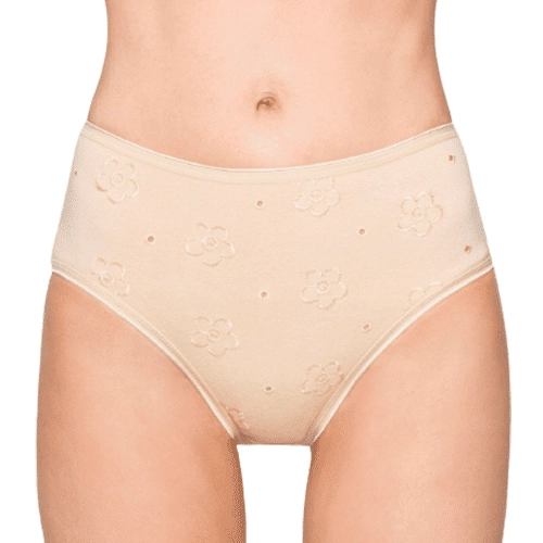 CALZÓN MUJER LADY GENNY CUADRO MIDI BORDADO COTTON SPANDEX - 1