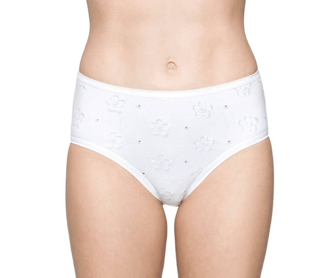 CALZÓN MUJER LADY GENNY CUADRO MIDI BORDADO COTTON SPANDEX - 1