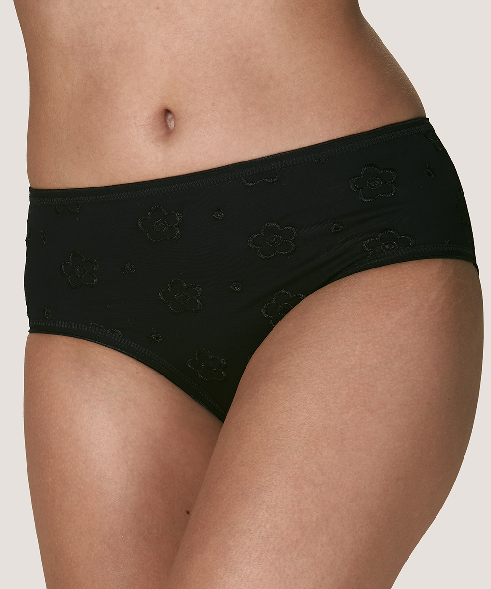 CALZÓN MUJER LADY GENNY CUADRO MIDI BORDADO COTTON SPANDEX - 3