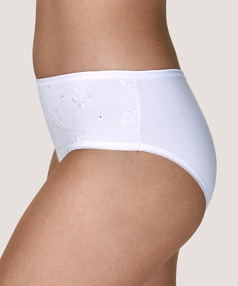 CALZÓN MUJER LADY GENNY CUADRO MIDI BORDADO COTTON SPANDEX - 4