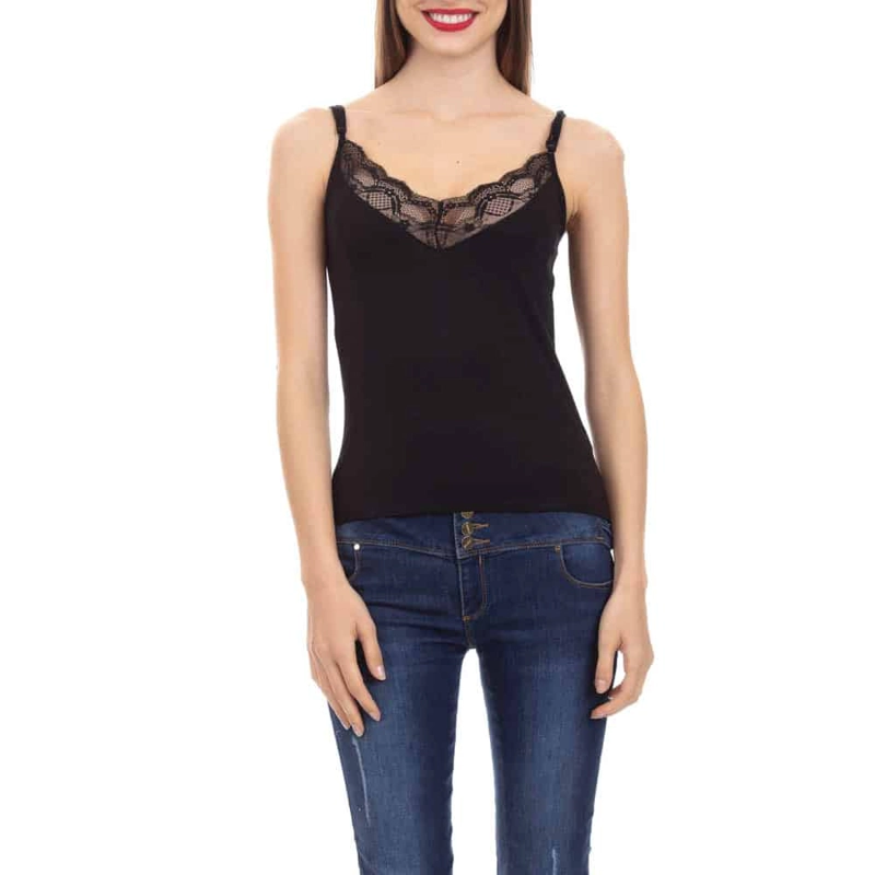 CAMISETA VISCOSA ENCAJE | SUAVIDAD Y COMODIDAD DIARIA - 1