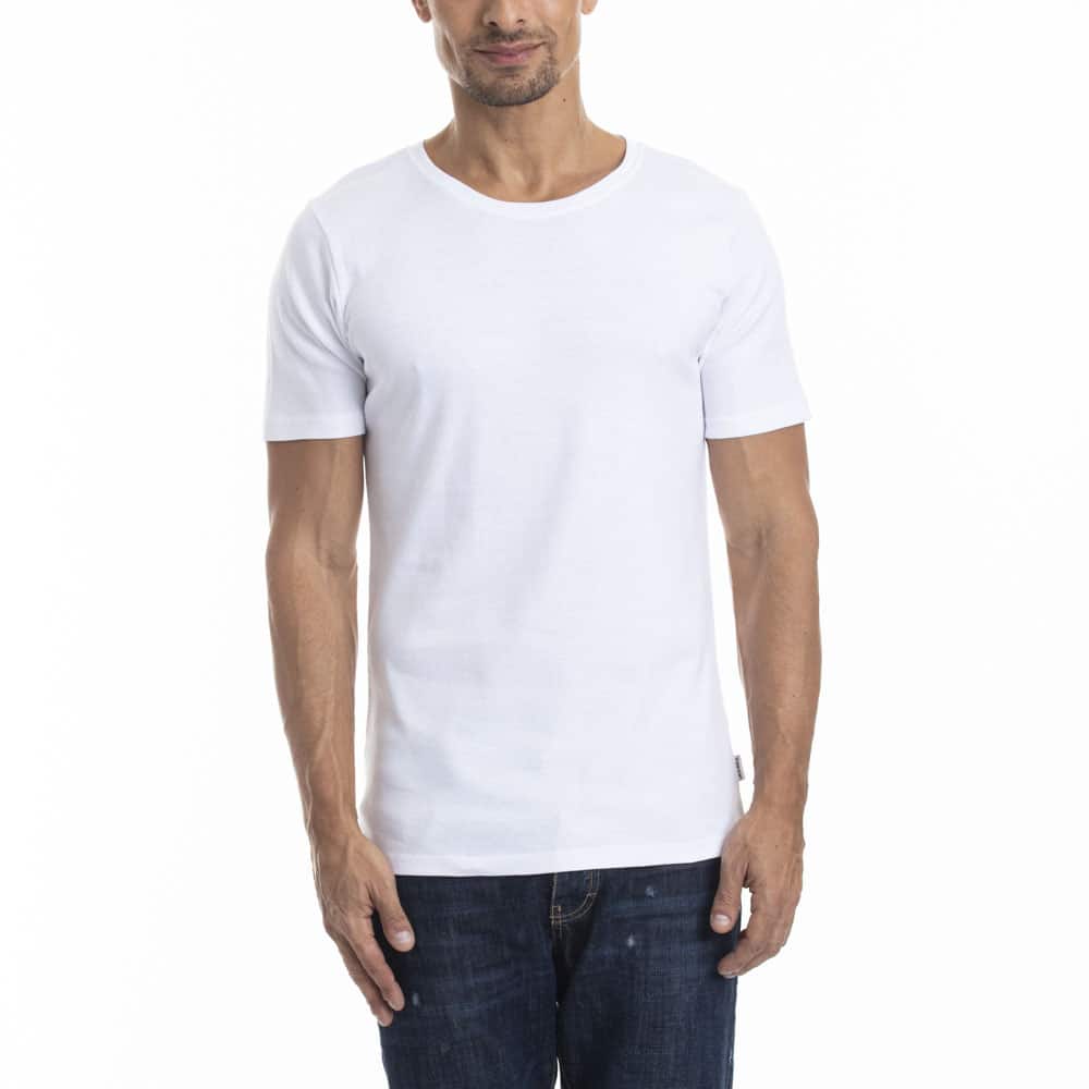 CAMISETA COTTON RIB MANGA CORTA CUELLO REDONDO - 1