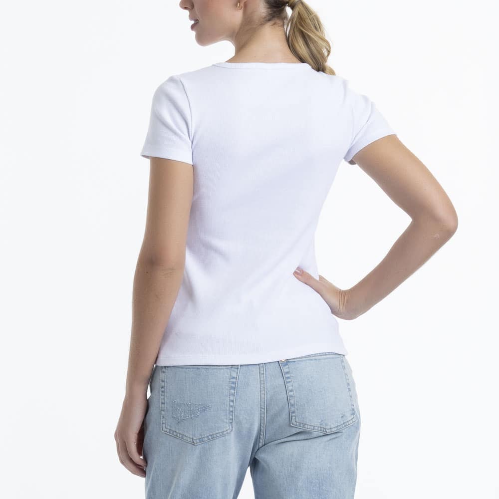 CAMISETA COTTON RIB MANGA CORTA - 2