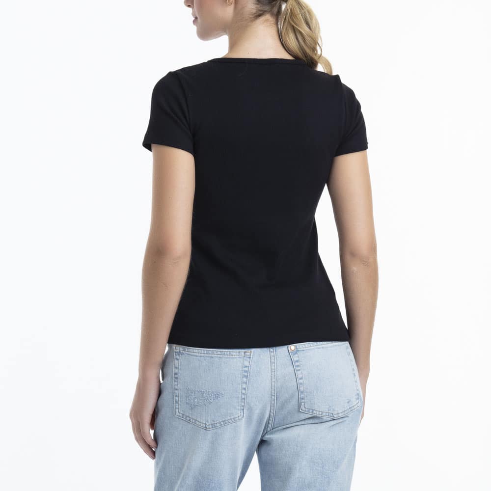CAMISETA COTTON RIB MANGA CORTA - 2