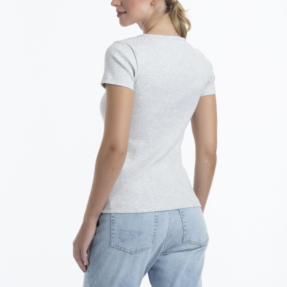 CAMISETA COTTON RIB MANGA CORTA - 2