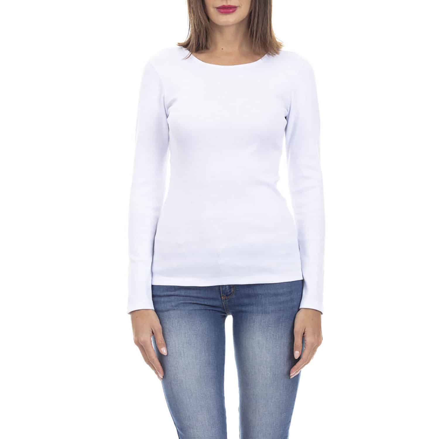 CAMISETA COTTON RIB MANGA LARGA - 1