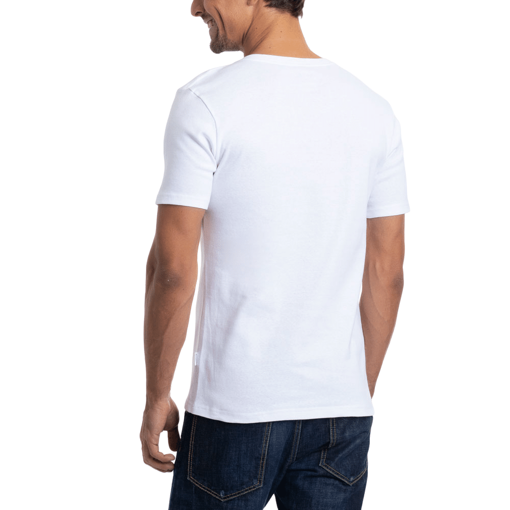 CAMISETA COTTON RIB MANGA CORTA CUELLO EN V - 2
