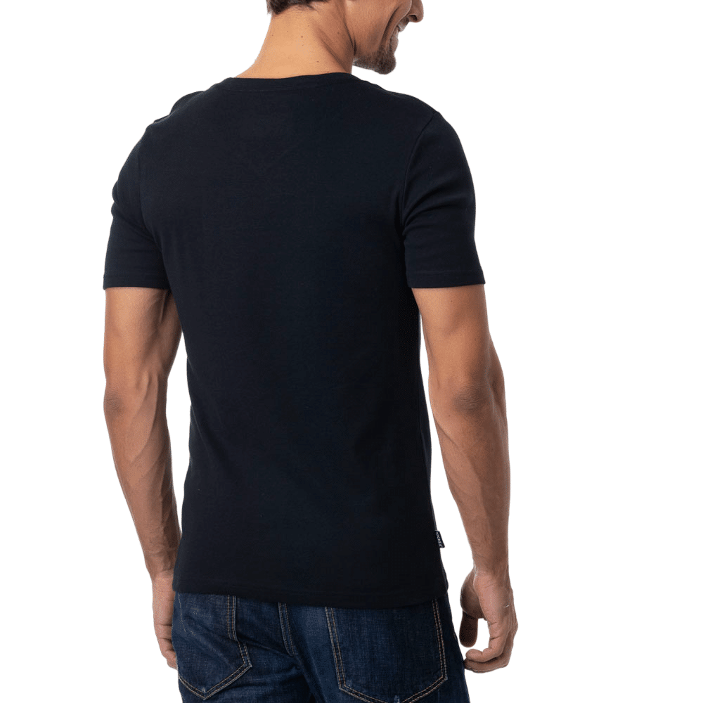 CAMISETA COTTON RIB MANGA CORTA CUELLO EN V - 3