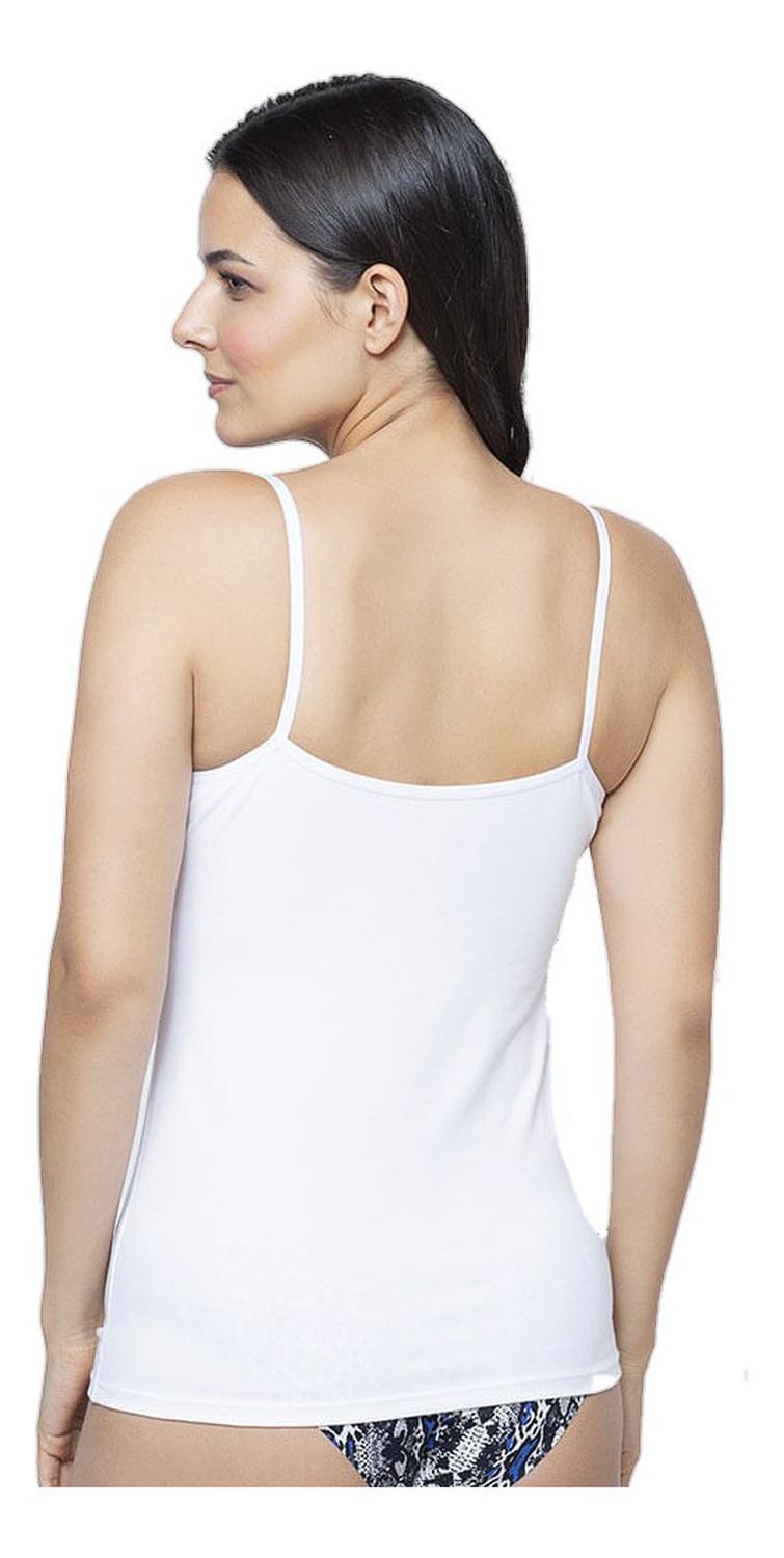 CAMISETA PABILO ALGODÓN ELASTICADO BLANCO - 2