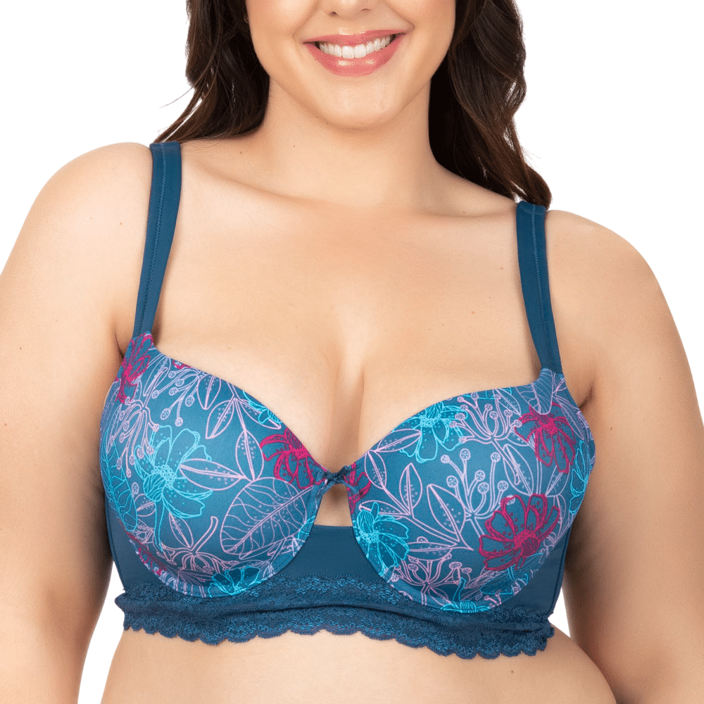 BRALETTE MICROFIBRA Y ENCAJE CON SOFT - 1
