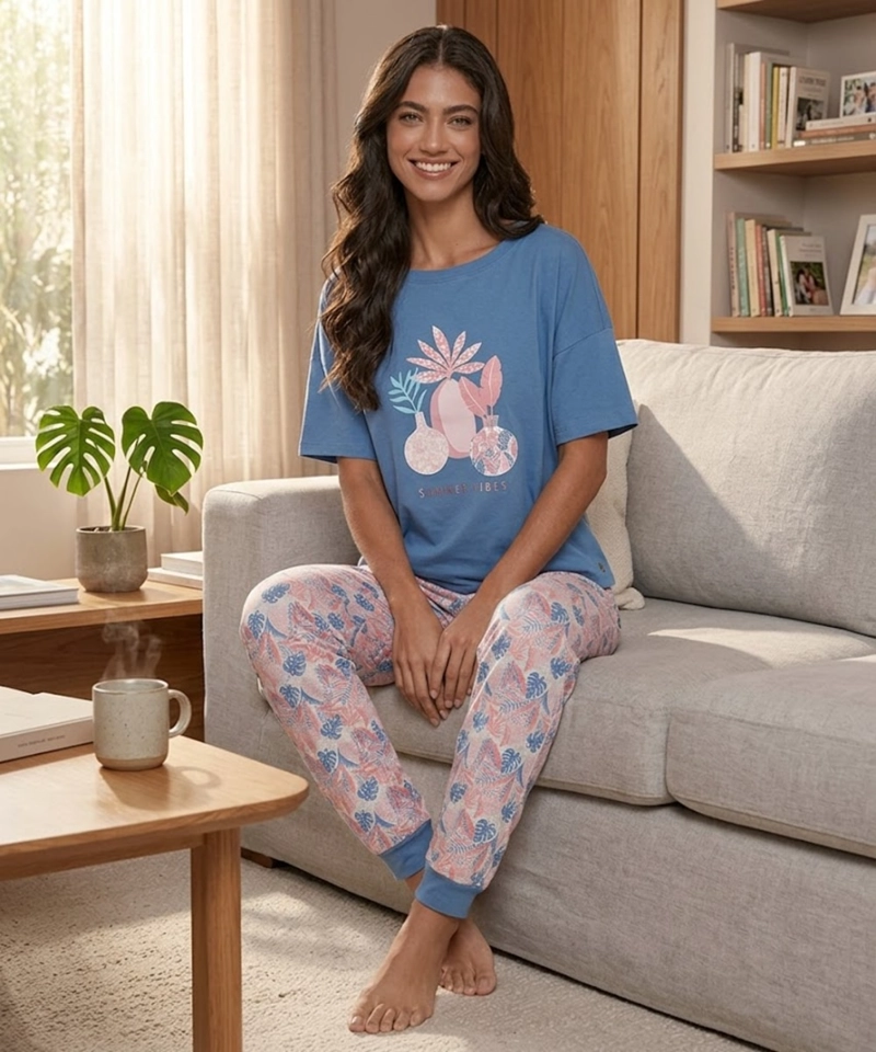PIJAMA ALGODON ESTAMPADO | SUAVIDAD EN TUS NOCHES - 7