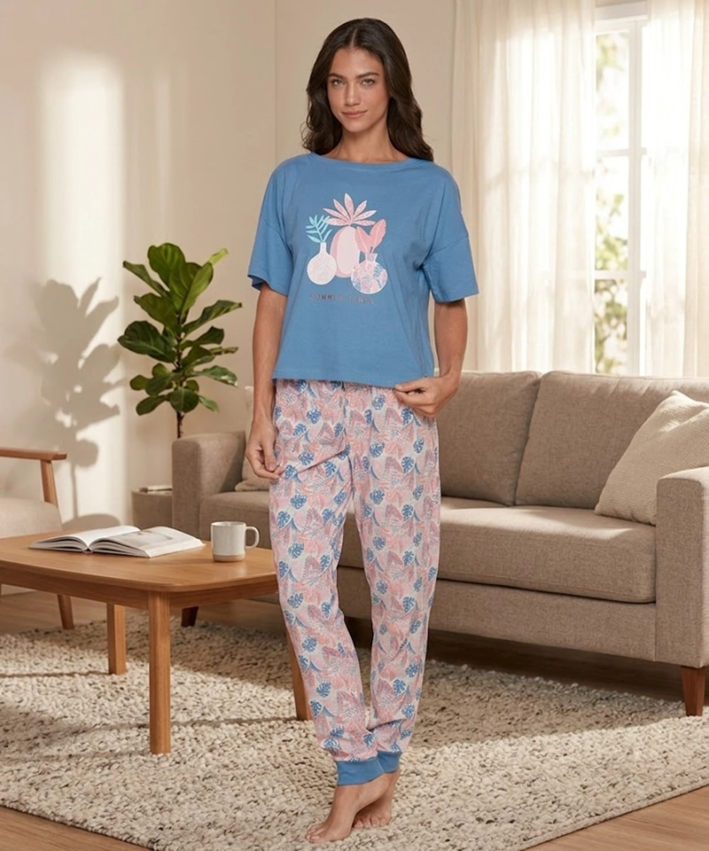 PIJAMA ALGODON ESTAMPADO | SUAVIDAD EN TUS NOCHES - 9