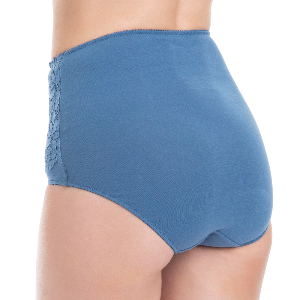 PANTALETA MAXI DE ALGODON CON ENCAJE - 2