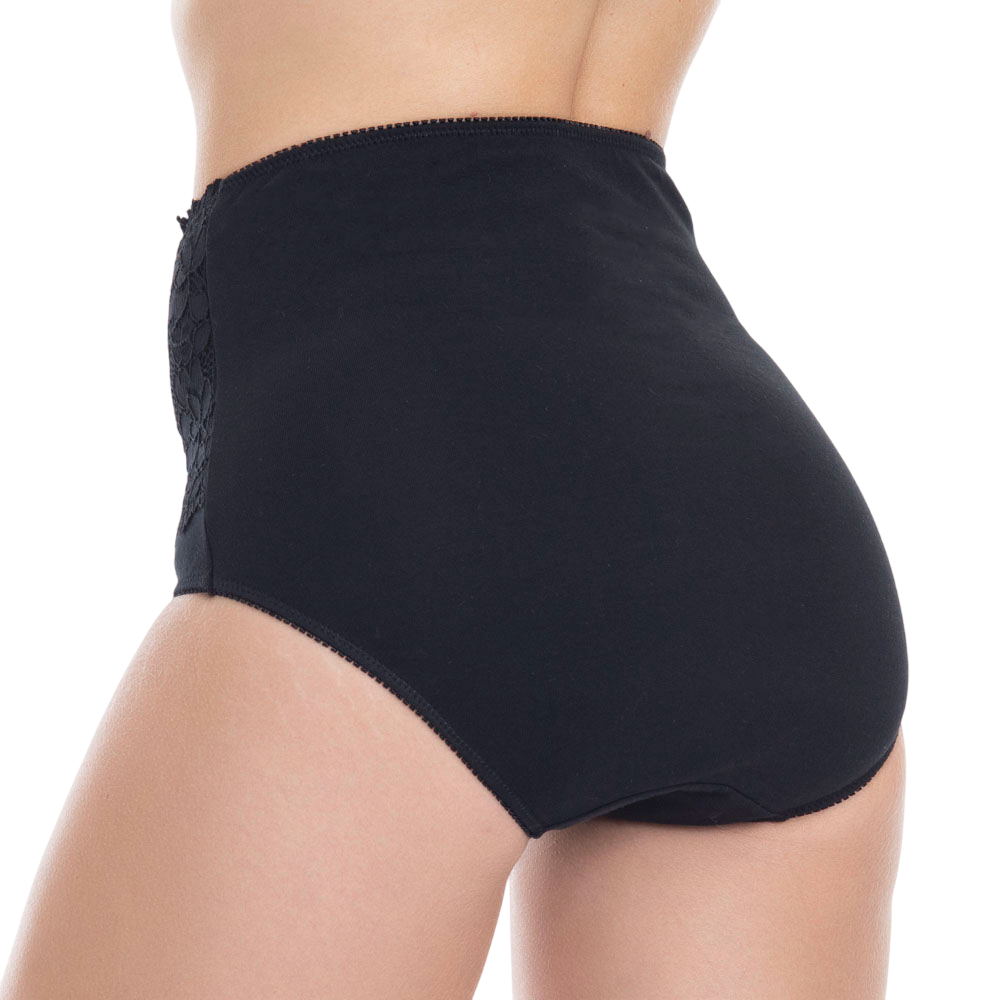 PANTALETA MAXI DE ALGODON CON ENCAJE - 2