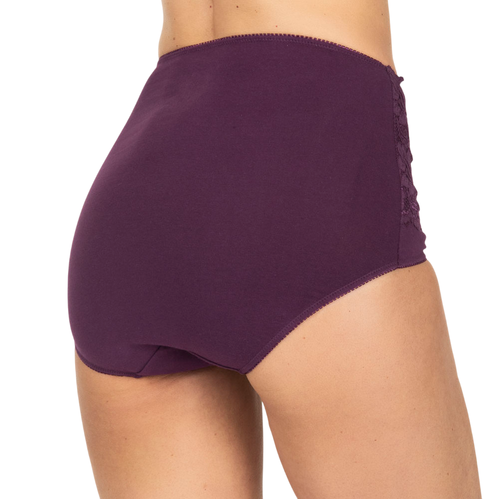 PANTALETA MAXI DE ALGODON CON ENCAJE - 2