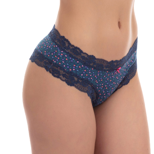 PANTALETA DE ALGODON CON ENCAJE - 3
