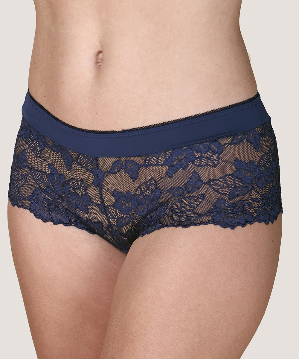 PANTALETA ENCAJE DELICADO Y MICROFIBRA - 1