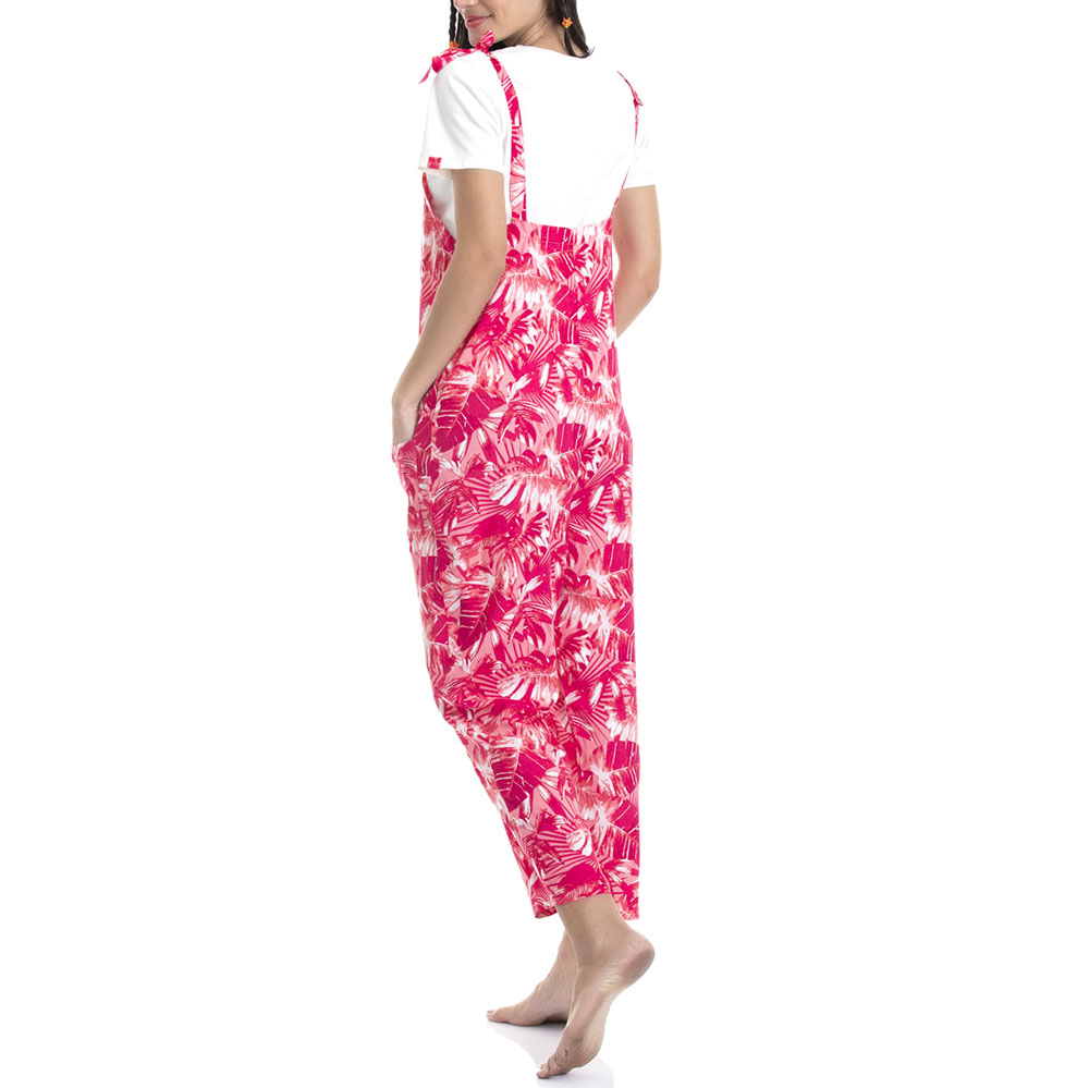 PIJAMA JARDINERA DE VISCOSA CON ESTAMPADO FLOREADO - 2