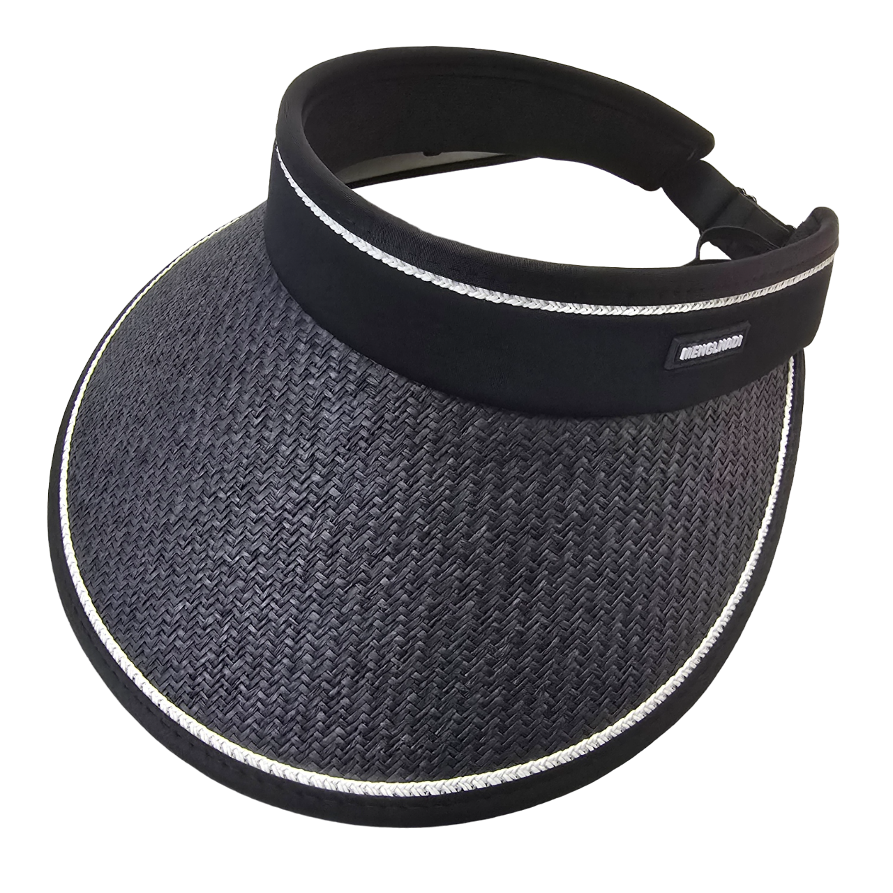 VISERA RAFIA NEGRO AJUSTABLE CON BORDE - 1