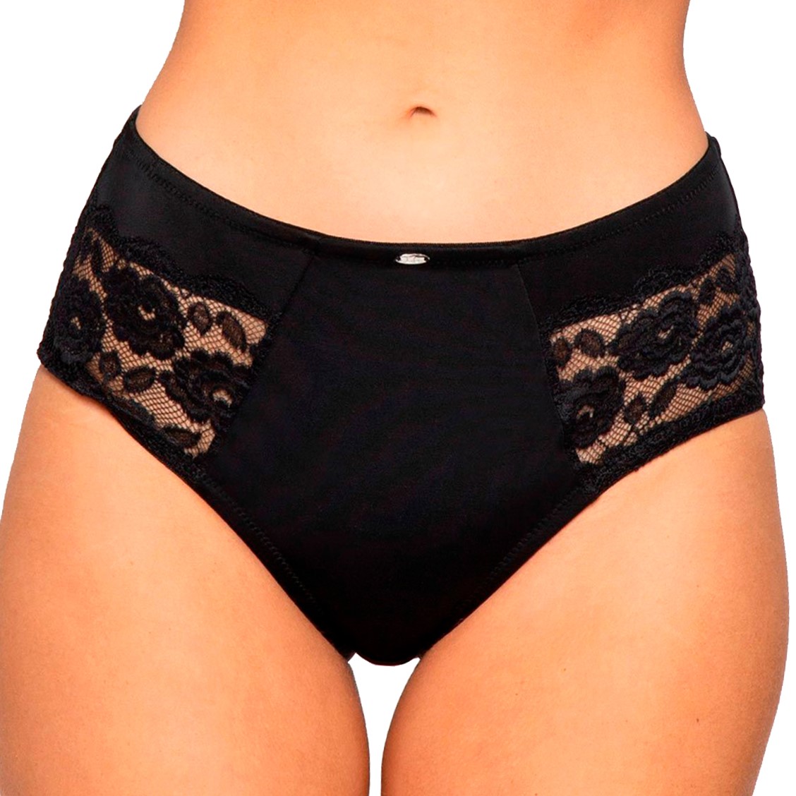 CALZÓN MUJER LADY GENNY CUADRO MICROFIBRA Y ENCAJE - 3