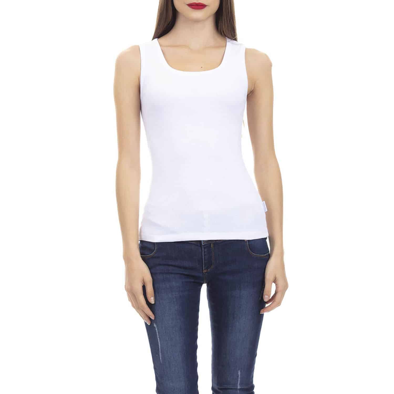CAMISETA MUJER LADY GENNY COTTON RIB SIN MANGAS - 1