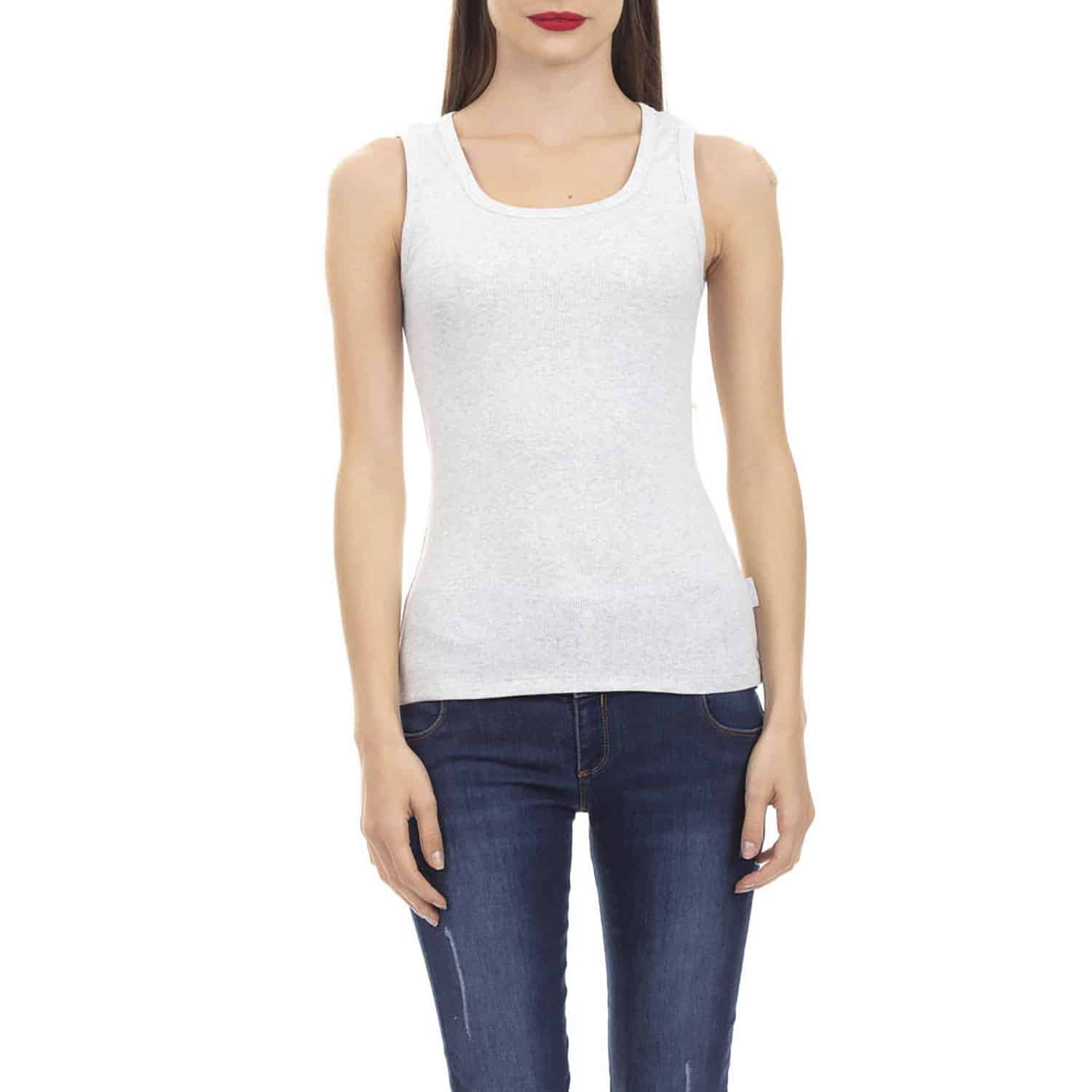 CAMISETA MUJER LADY GENNY COTTON RIB SIN MANGAS - 1