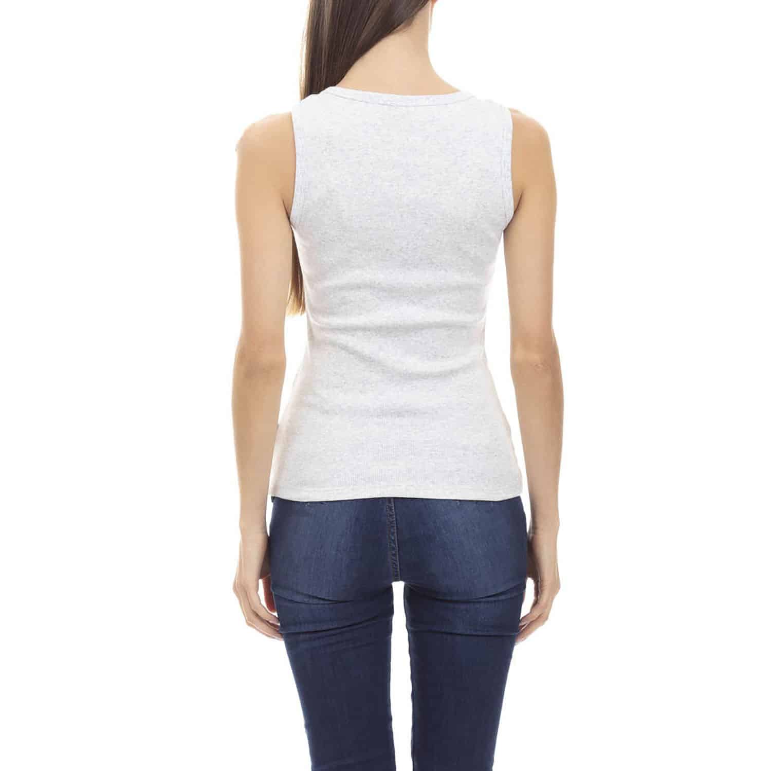 CAMISETA MUJER LADY GENNY COTTON RIB SIN MANGAS - 2