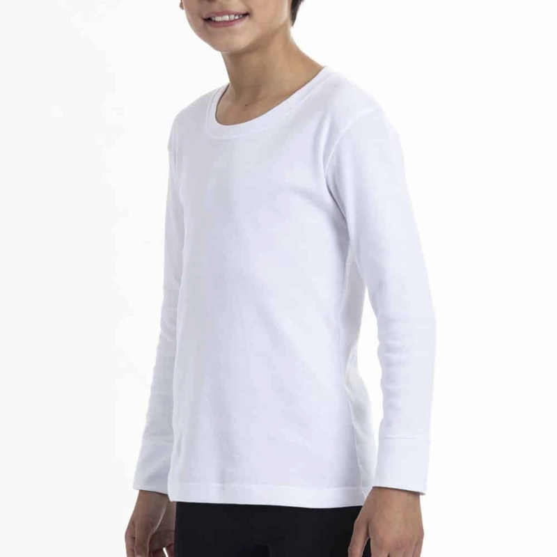 CAMISETA MANGA LARGA ALGODÓN NIÑO LADY GENNY COTTON RIB - 1