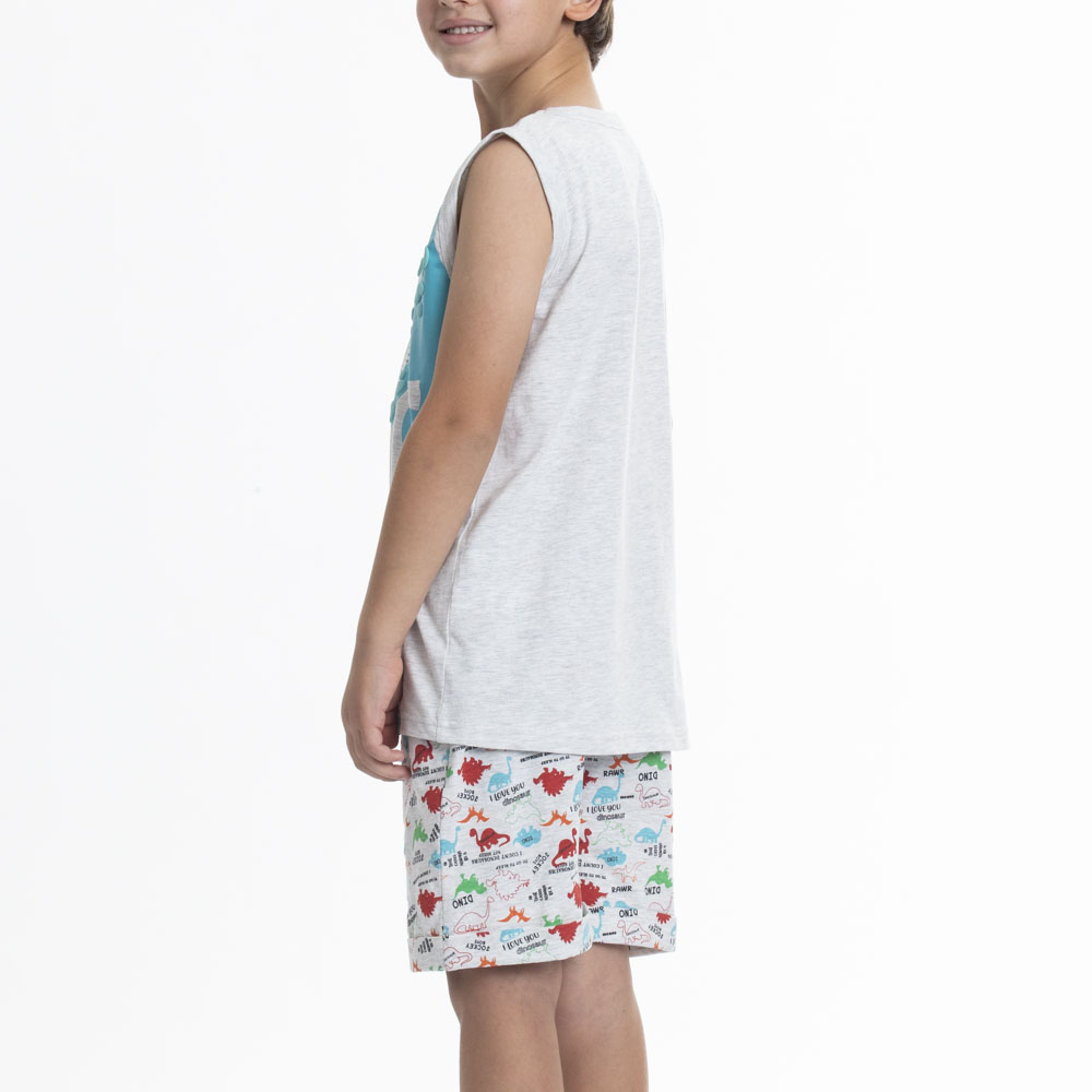 PIJAMA DE VERANO ALGODÓN NIÑO LADY GENNY T-REX - 2