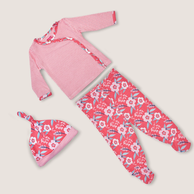 CONJUNTO ALGODÓN UNISEX LADY GENNY GORRO BEBÉ - 1