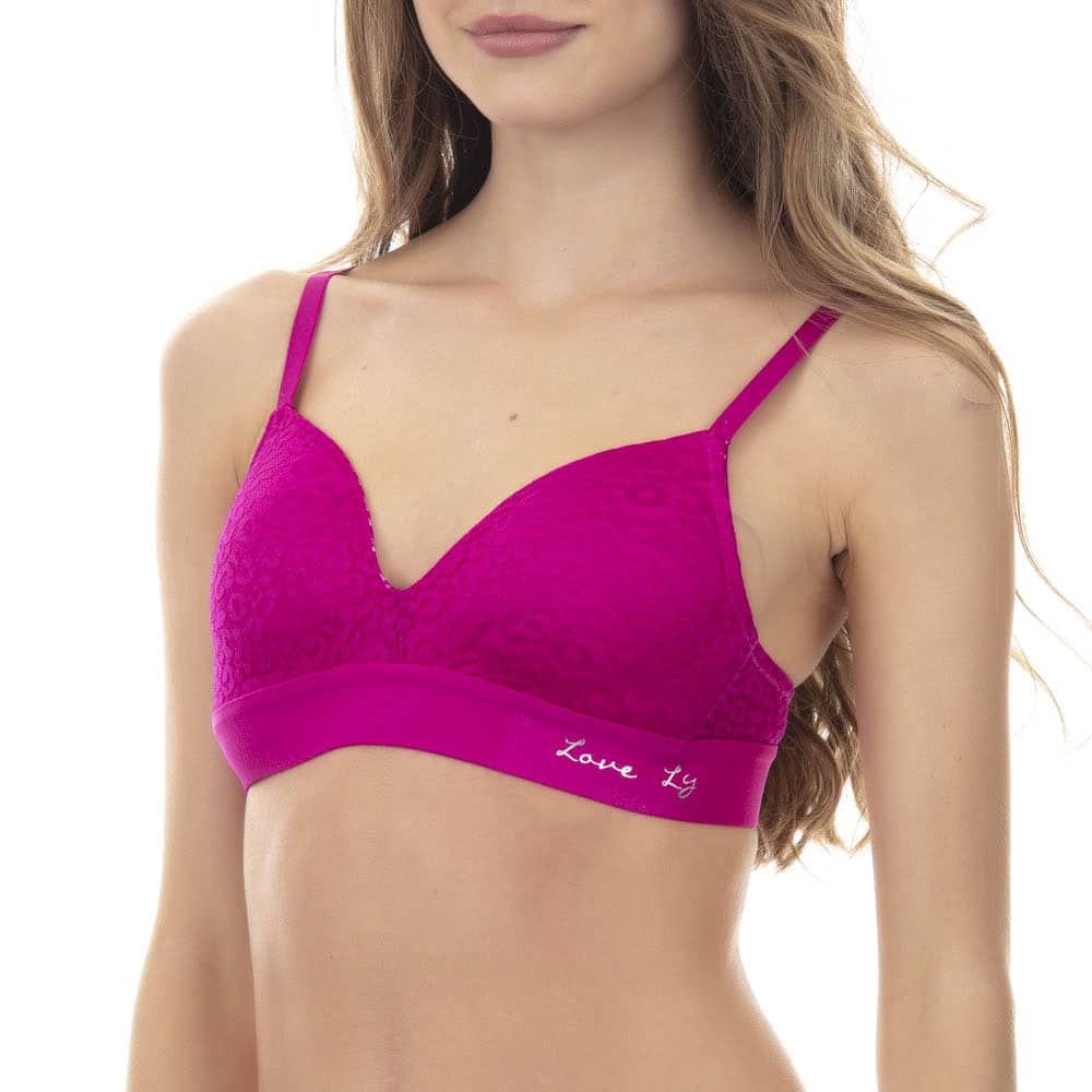 BRALETTE COPA B DE ENCAJE SIN ARCO - 1