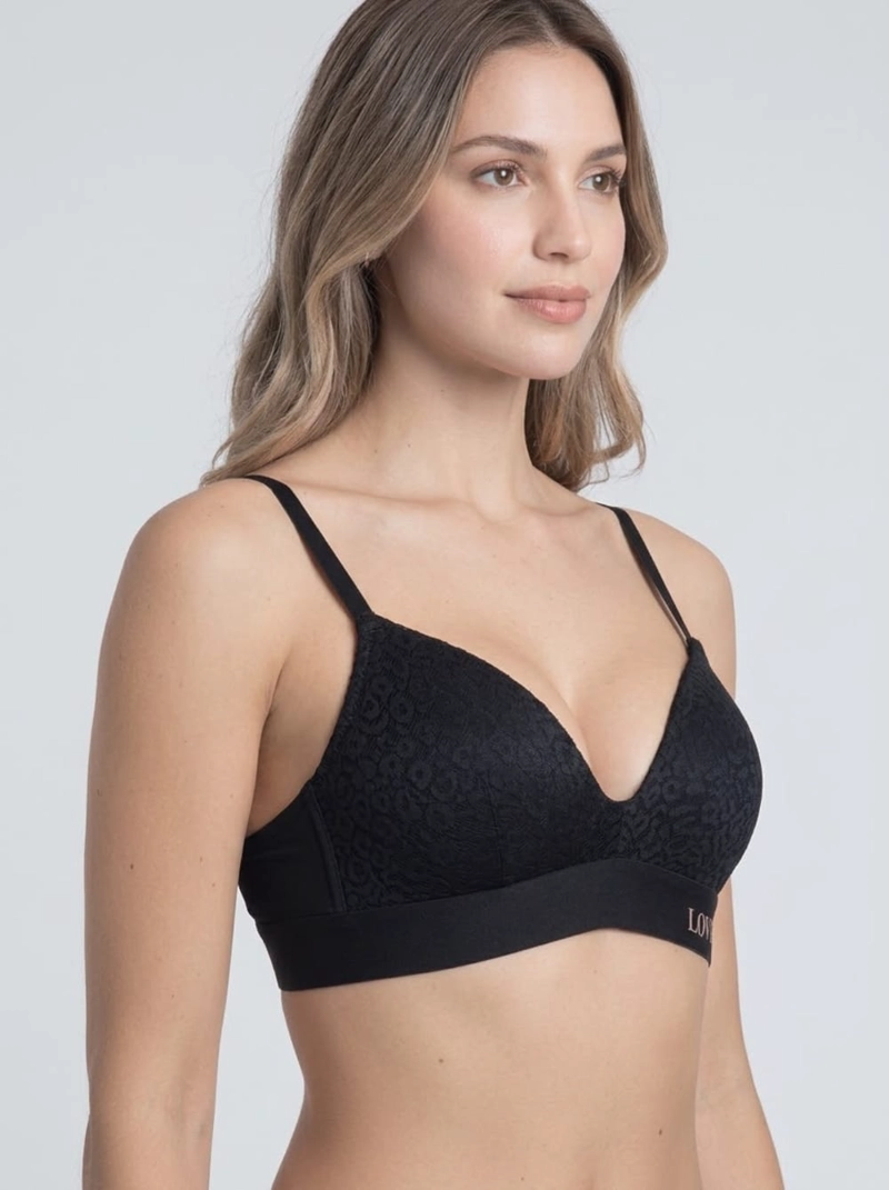 BRALETTE MUJER LADY GENNY COPA B DE ENCAJE SIN ARCO - 3